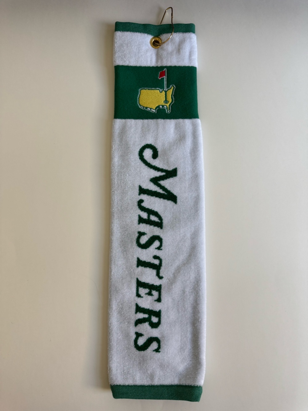 Masters 2026 Tri-fold Golf Towel - White and Green